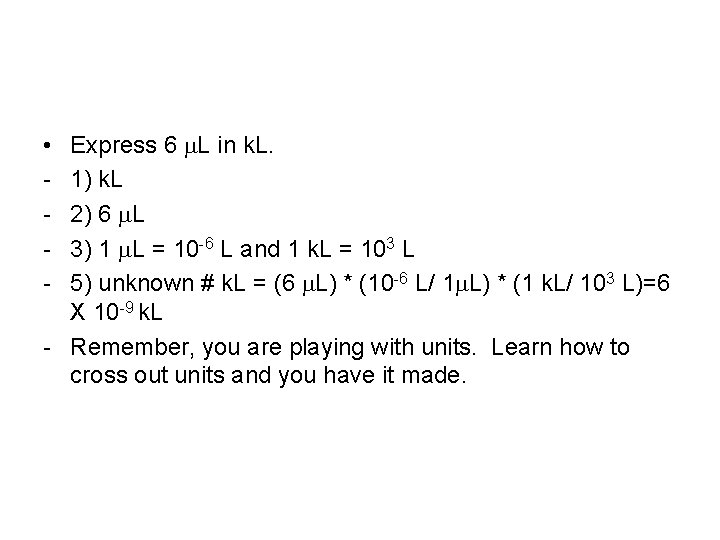 Express 6 m. L in k. L. 1) k. L 2) 6 m. L