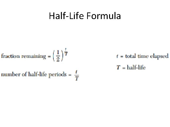 Half-Life Formula 
