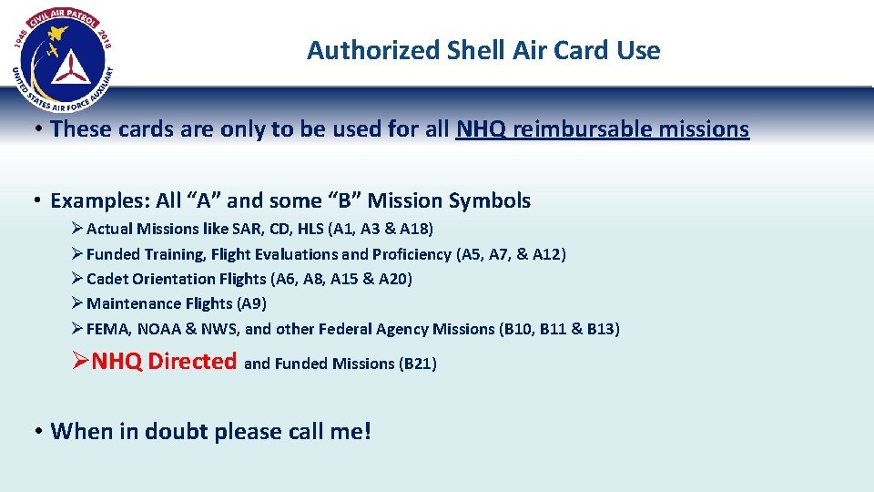 Authorized Shell Air Card Use • These cards are only to be used for Authorized Shell Air Card Use • These cards are only to be used for