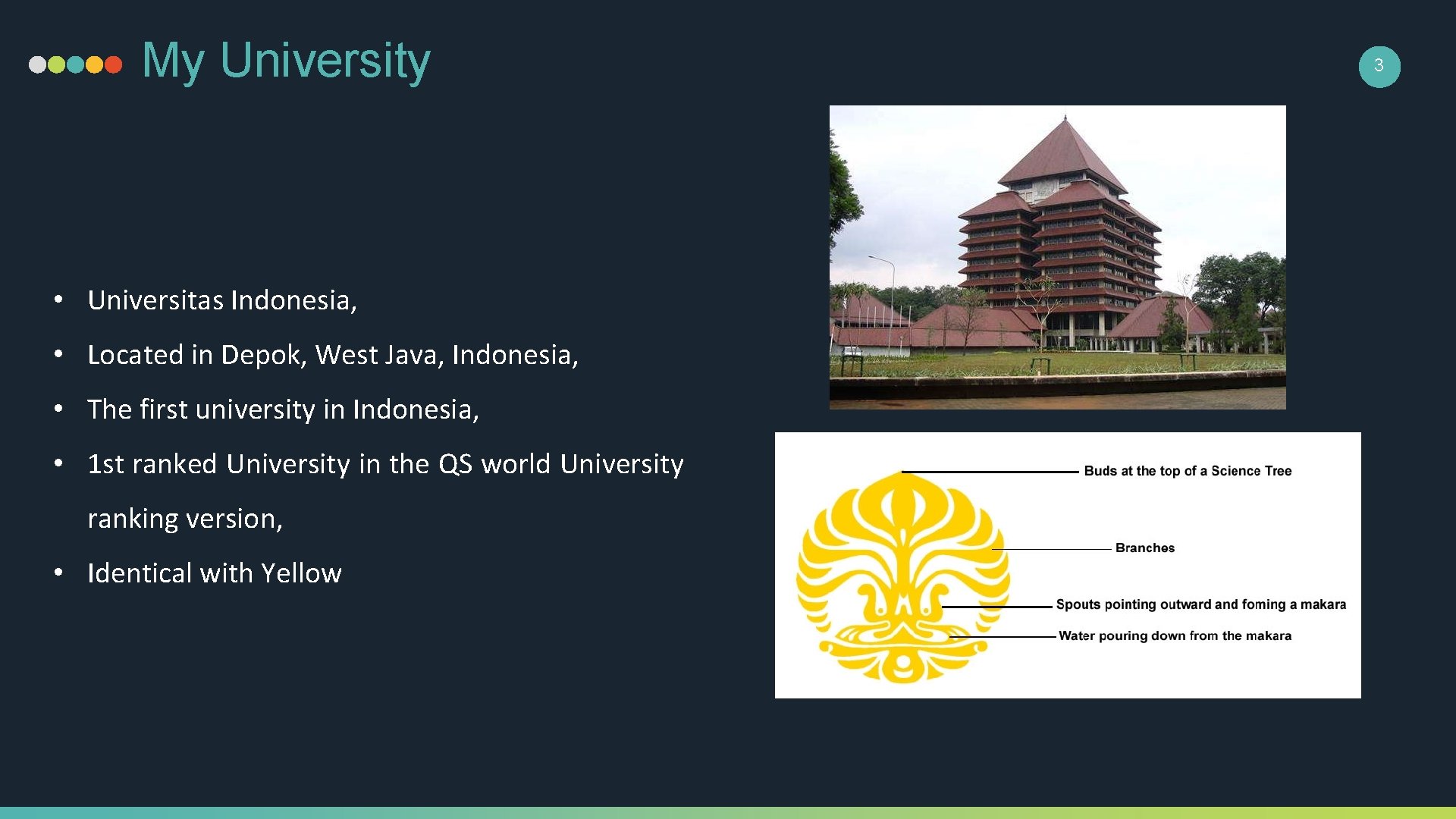 My University • Universitas Indonesia, • Located in Depok, West Java, Indonesia, • The
