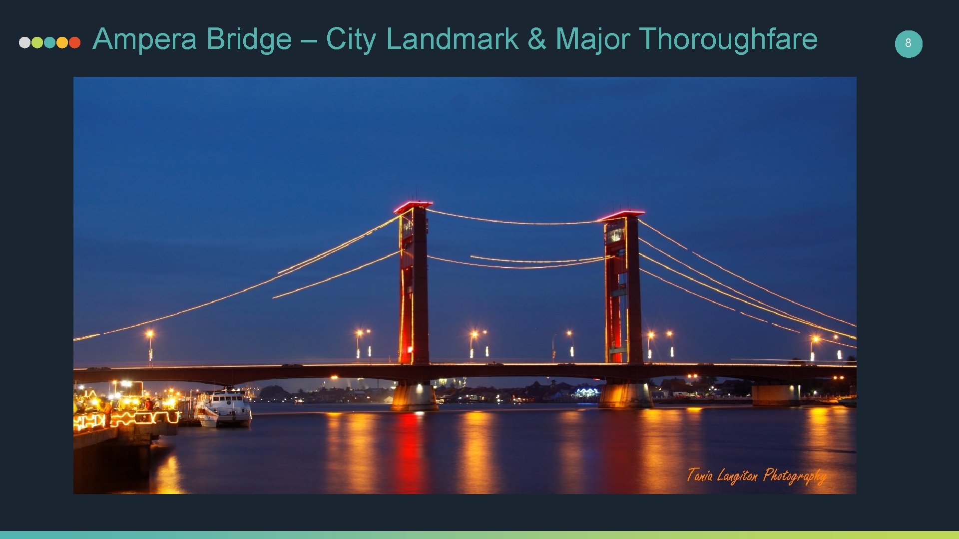 Ampera Bridge – City Landmark & Major Thoroughfare 8 