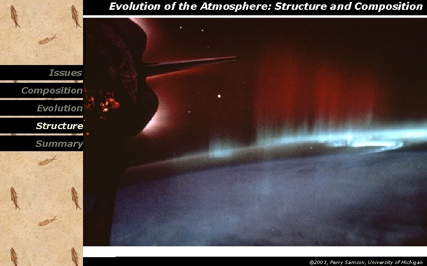 Evolution of the Atmosphere: Structure and Composition Thermosphere Issues Composition Evolution Structure Summary ©