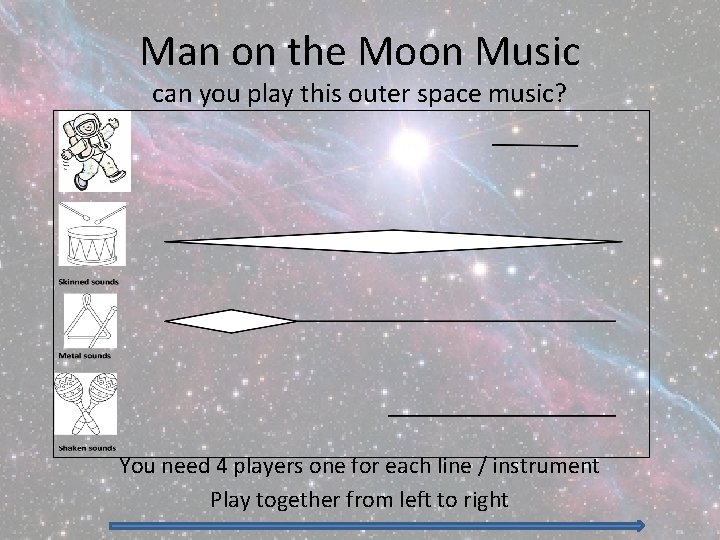 Man on the Moon Music can you play this outer space music? You need