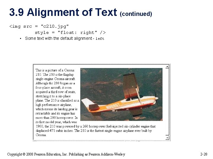 3. 9 Alignment of Text (continued) <img src = "c 210. jpg" style =