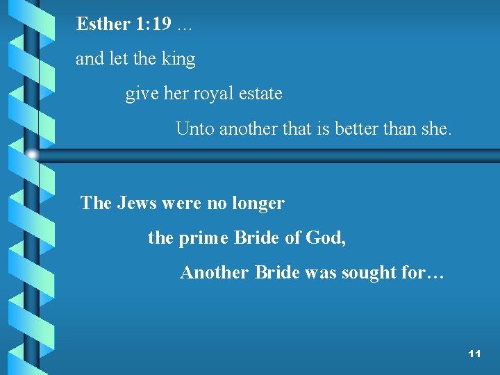Esther 1: 19 … and let the king give her royal estate Unto another