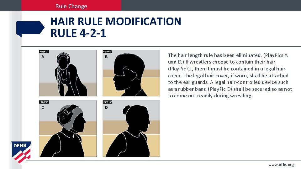 Rule Change HAIR RULE MODIFICATION RULE 4 -2 -1 The hair length rule has