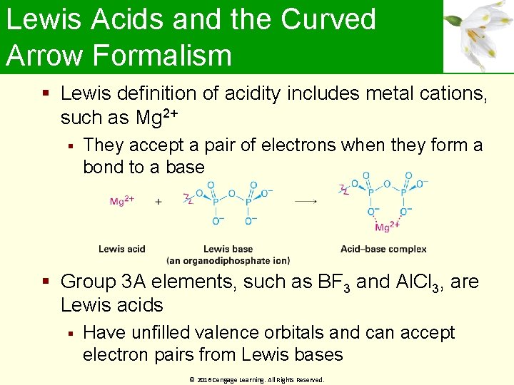 Lewis Acids and the Curved Arrow Formalism Lewis definition of acidity includes metal cations,