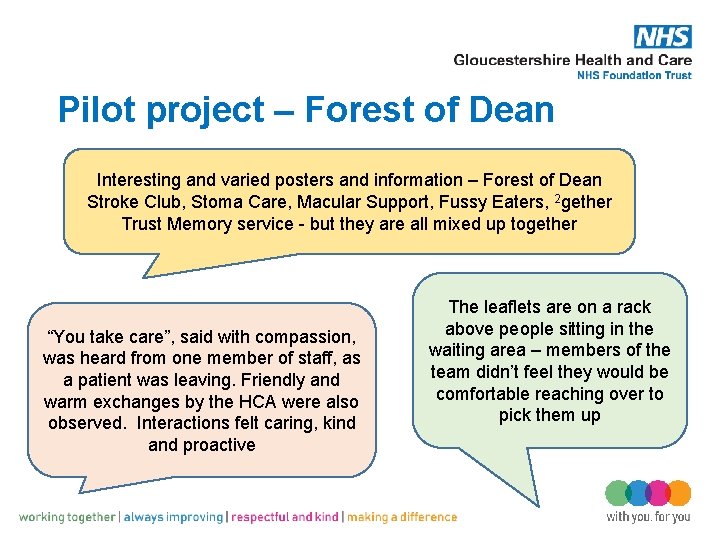 Pilot project – Forest of Dean Interesting and varied posters and information – Forest