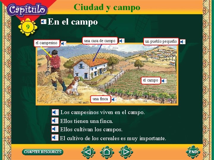 Ciudad y campo 9 En el campo el campesino una casa de campo un