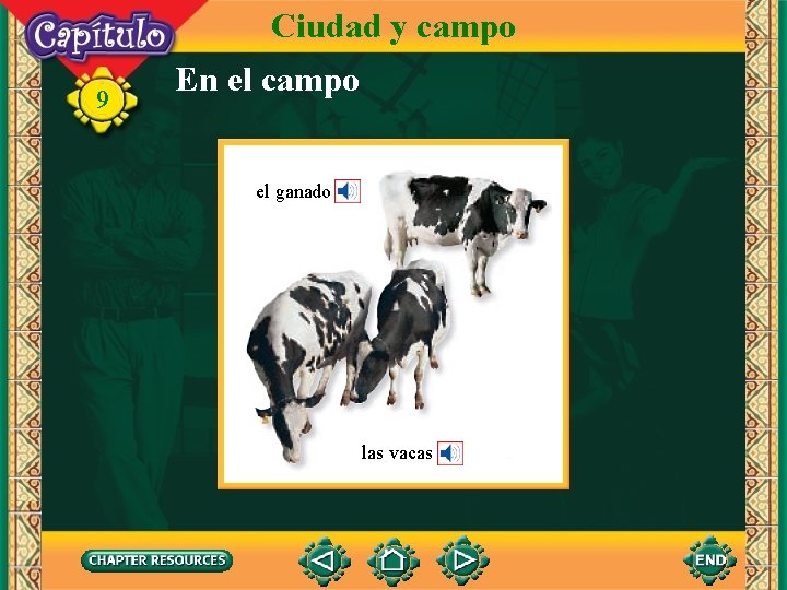 Ciudad y campo 9 En el campo el ganado las vacas 