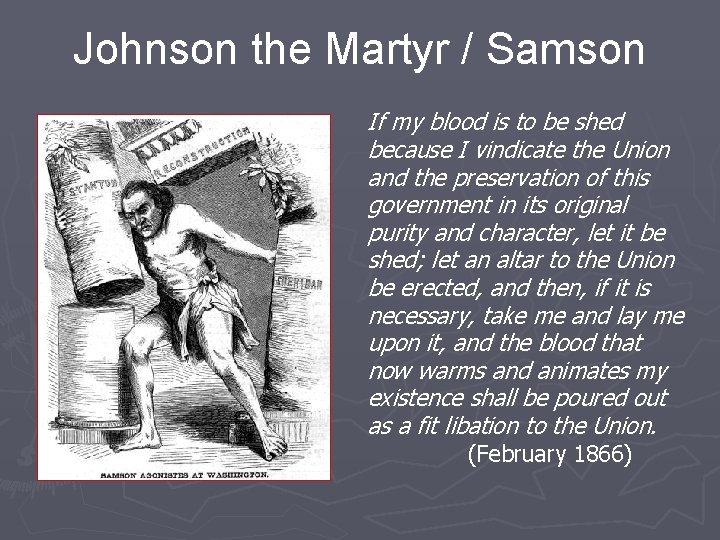 Johnson the Martyr / Samson If my blood is to be shed because I