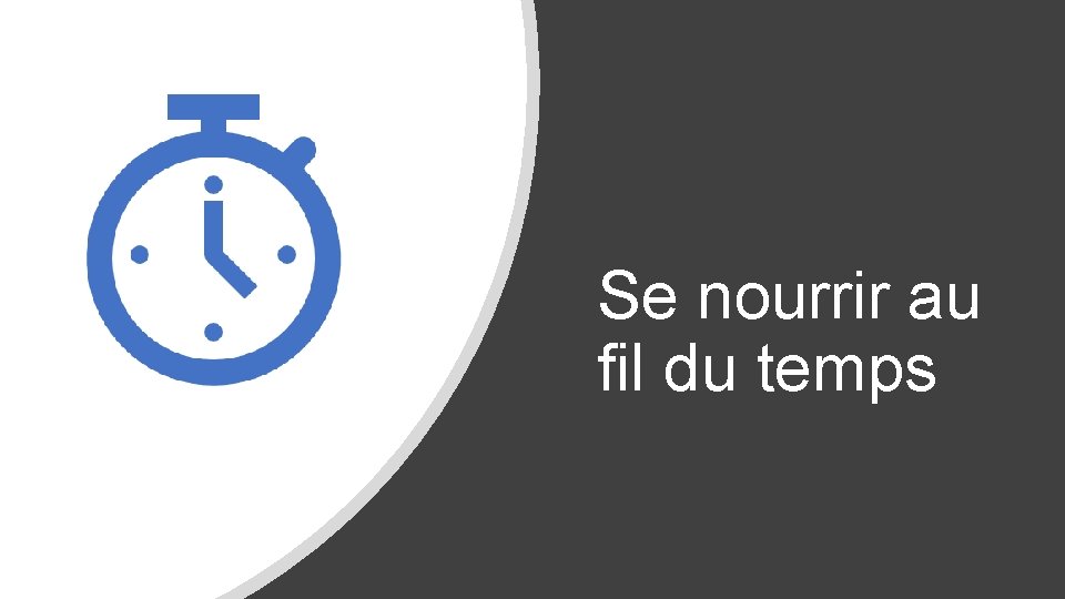 Se nourrir au fil du temps 