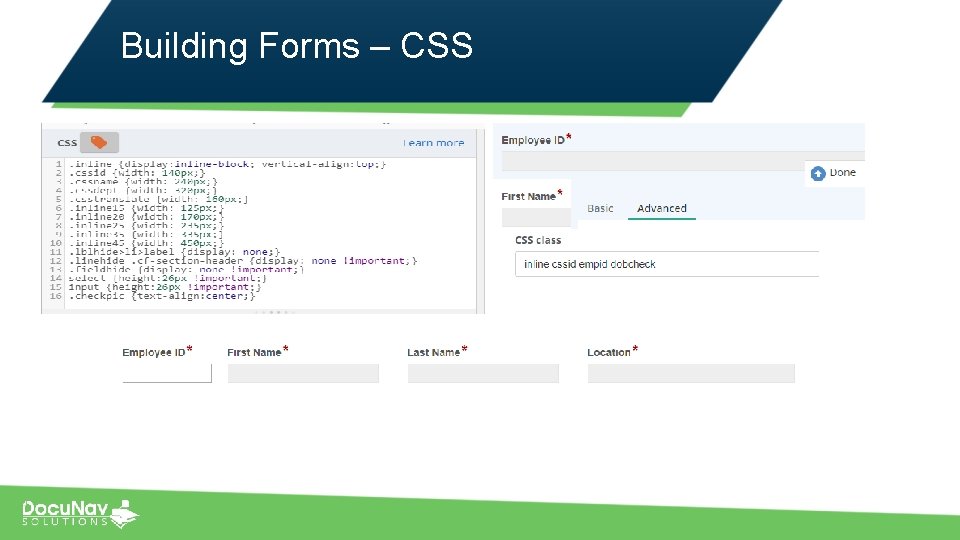 Building Forms – CSS 