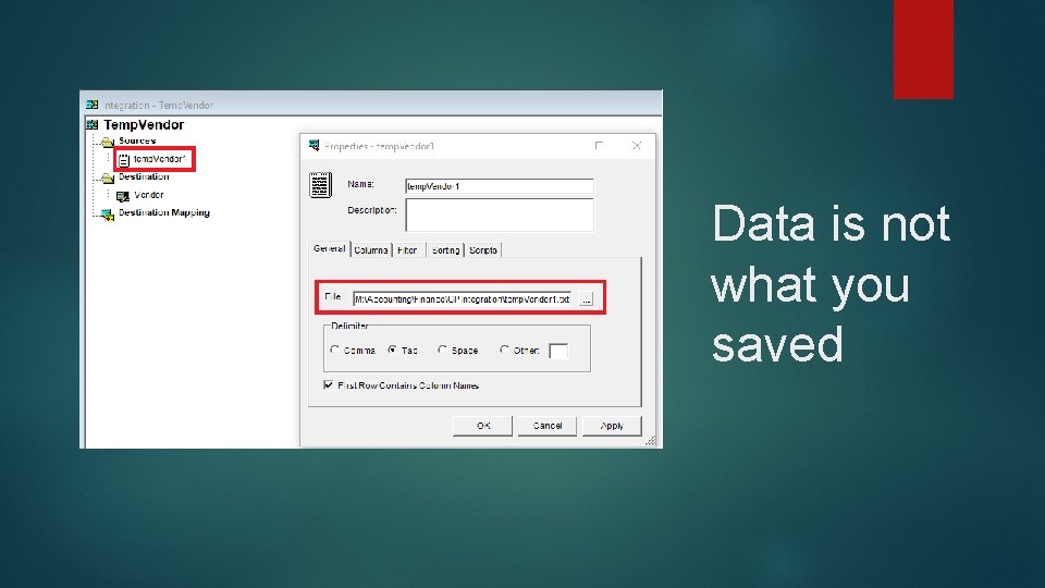 Data is not what you saved 