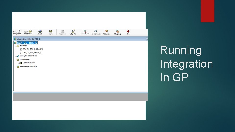 Running Integration In GP 