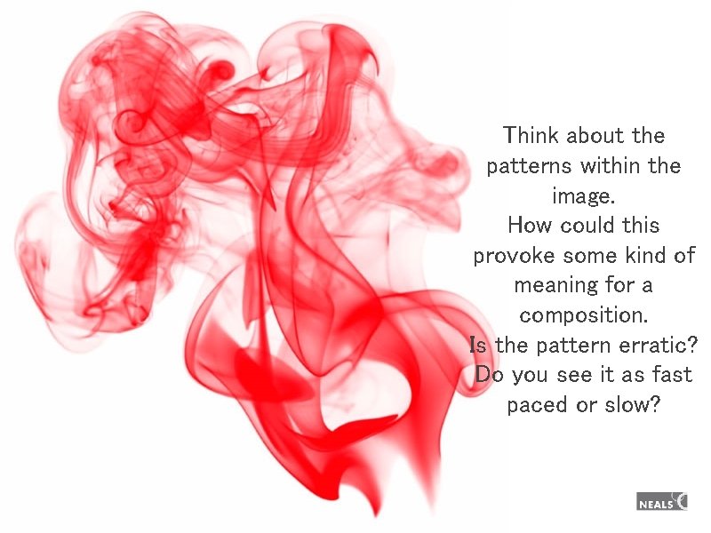 Think about the patterns within the image. How could this provoke some kind of Think about the patterns within the image. How could this provoke some kind of