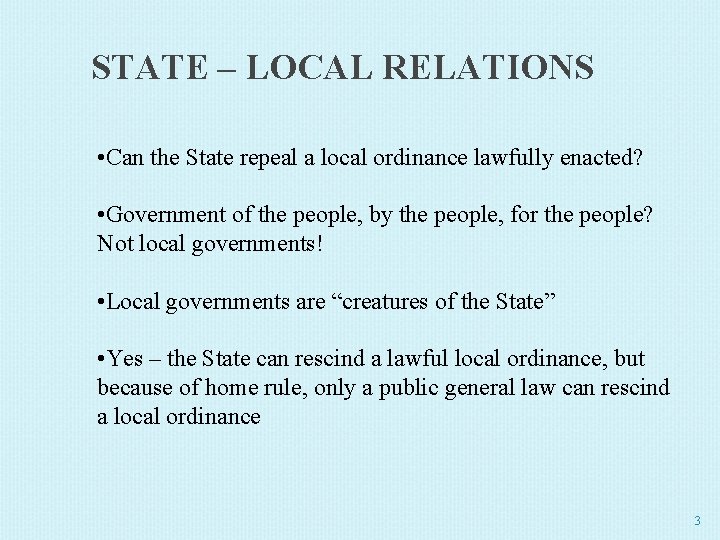 STRUCTURE OF MUNICIPAL GOVERNMENT Presented by Victor K