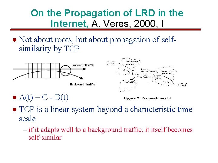 On the Propagation of LRD in the Internet, A. Veres, 2000, I l Not