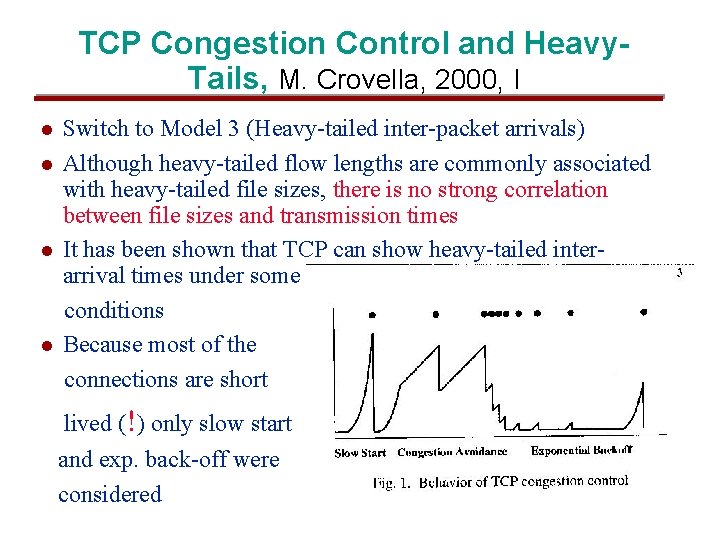 TCP Congestion Control and Heavy. Tails, M. Crovella, 2000, I l l Switch to