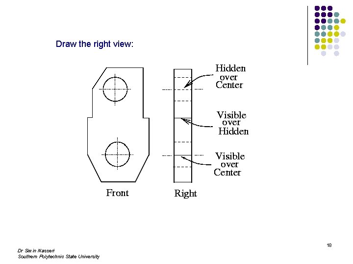 Draw the right view: Dr Simin Nasseri Southern Polytechnic State University 18 