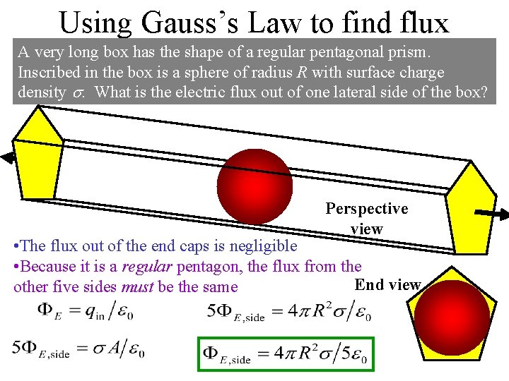 Using Gauss’s Law to find flux A very long box has the shape of