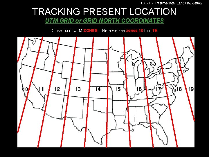 PART 2 Intermediate Land Navigation TRACKING PRESENT LOCATION UTM GRID or GRID NORTH COORDINATES