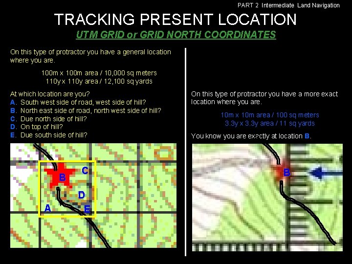 PART 2 Intermediate Land Navigation TRACKING PRESENT LOCATION UTM GRID or GRID NORTH COORDINATES