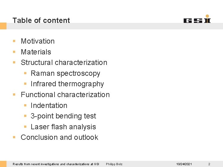 Table of content § Motivation § Materials § Structural characterization § Raman spectroscopy §