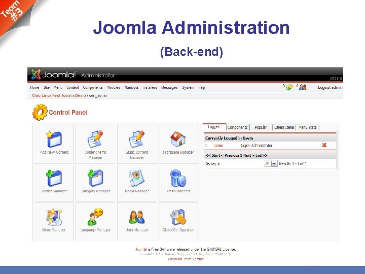 Joomla Administration (Back-end) 