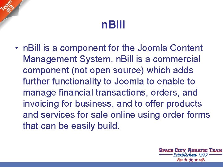 n. Bill • n. Bill is a component for the Joomla Content Management System.