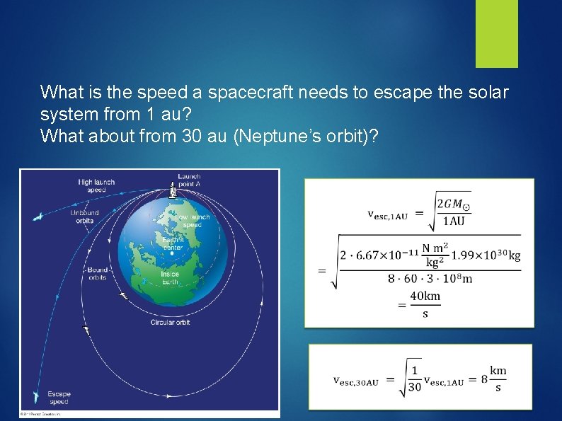 What is the speed a spacecraft needs to escape the solar system from 1