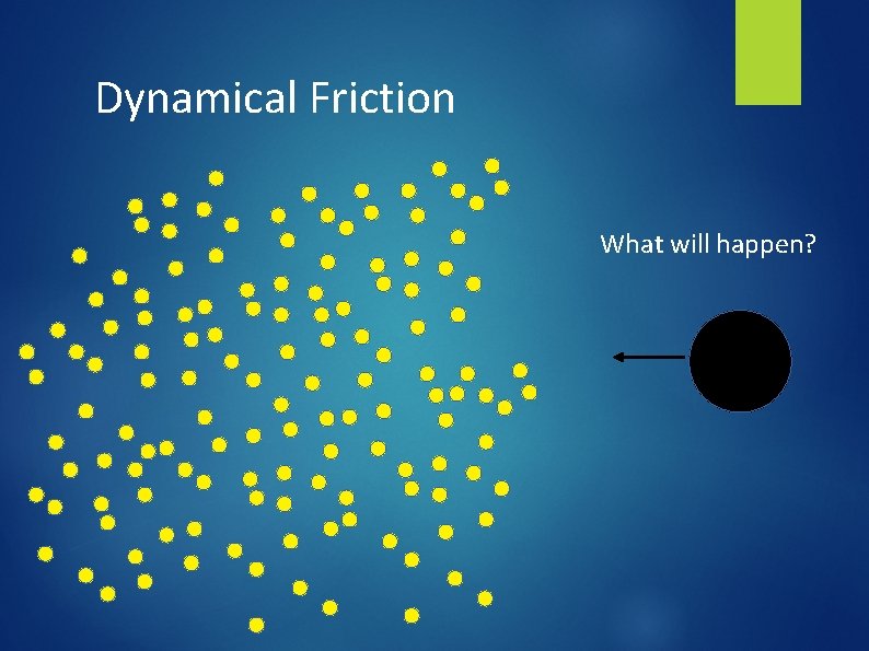 Dynamical Friction What will happen? 