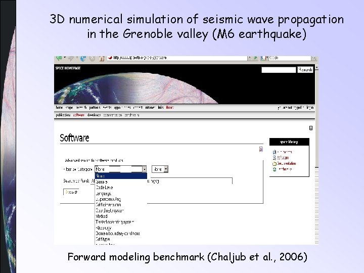 3 D numerical simulation of seismic wave propagation in the Grenoble valley (M 6