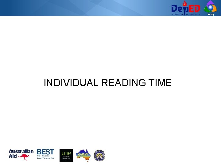 RCTQ INDIVIDUAL READING TIME 