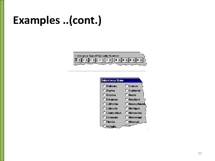 Examples. . (cont. ) 51 