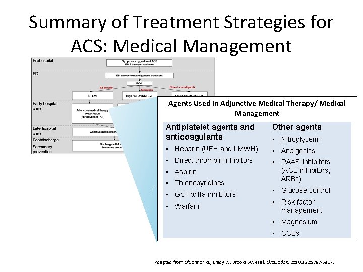 Summary of Treatment Strategies for ACS: Medical Management Agents Used in Adjunctive Medical Therapy/