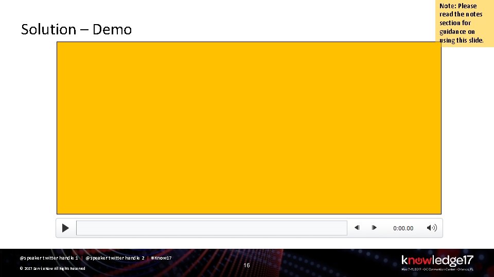 Note: Please read the notes section for guidance on using this slide. Solution –