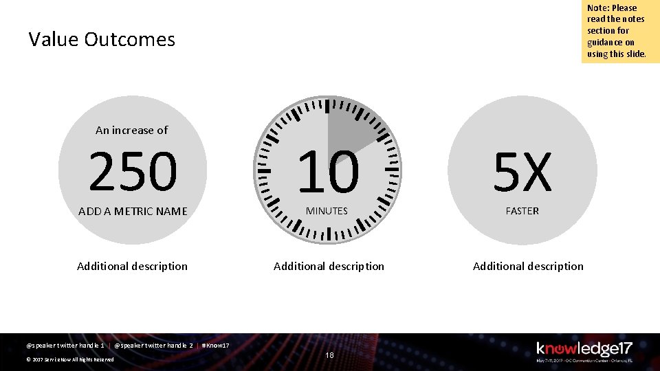 Note: Please read the notes section for guidance on using this slide. Value Outcomes