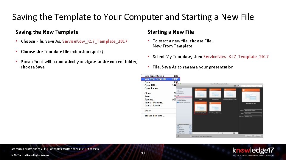 Saving the Template to Your Computer and Starting a New File Saving the New