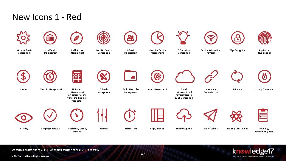 New Icons 1 - Red Enterprise Service Management Legal Service Management Field Service Management