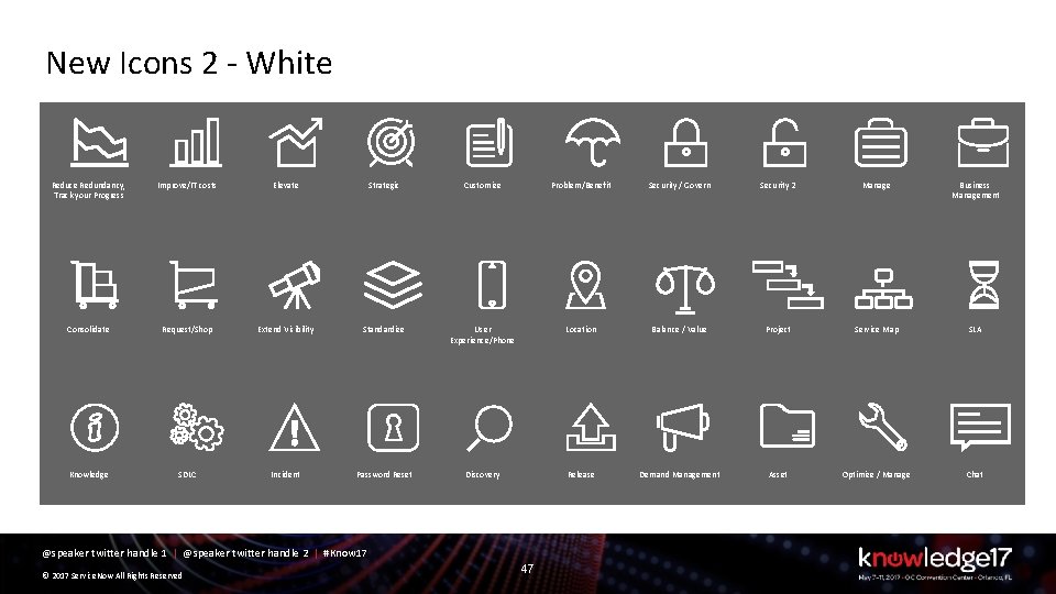 New Icons 2 - White Reduce Redundancy, Track your Progress Improve/IT costs Elevate Strategic