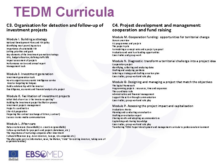 Tedm Racgp Capacity building and peer learning for investment promotion