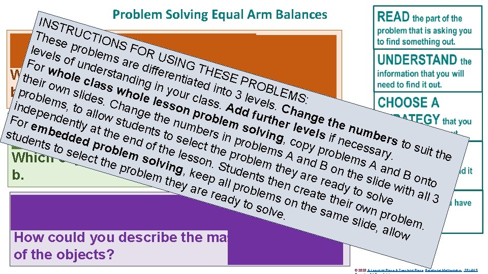 Problem Solving Equal Arm Balances INST R Thes UCTIO Jill compared the NS Fmass