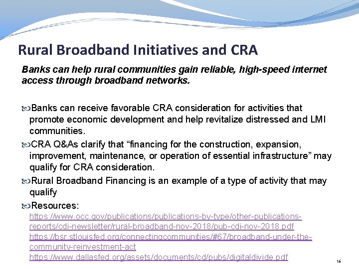 Rural Broadband Initiatives and CRA Banks can help rural communities gain reliable, high-speed internet