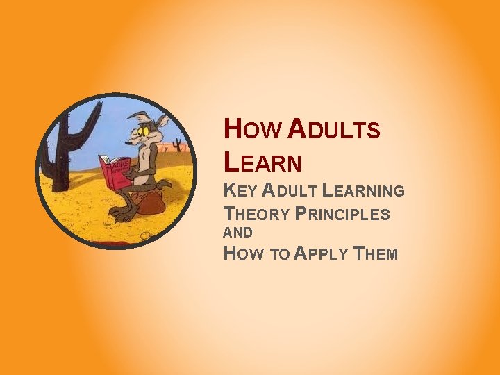 HOW ADULTS LEARN KEY ADULT LEARNING THEORY PRINCIPLES AND HOW TO APPLY THEM 