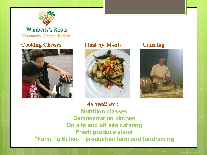 Cooking Classes Healthy Meals Catering As well as : Nutrition classes Demonstration kitchen On