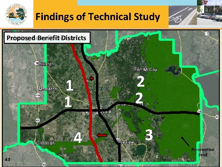 Findings of Technical Study Existing Benefit Districts Proposed Benefit Districts 1 1 4 43