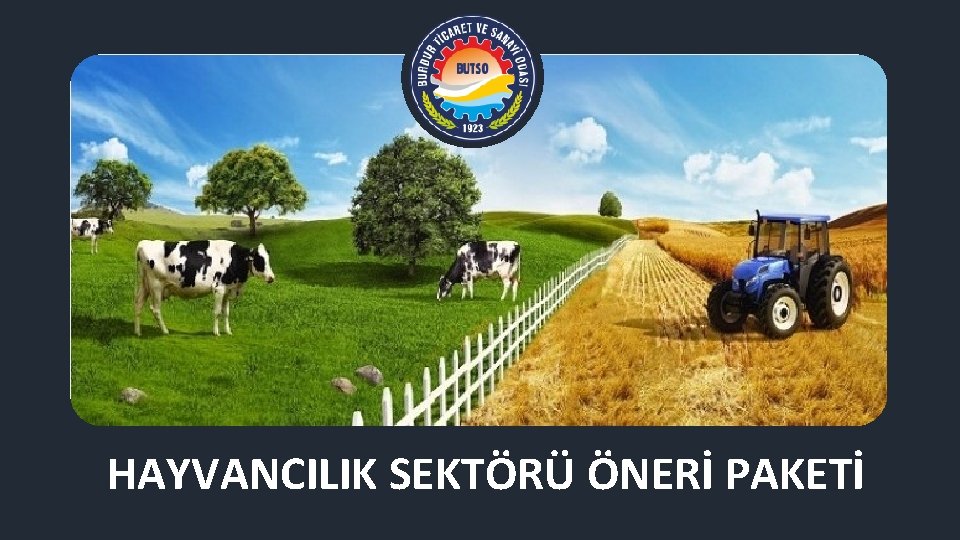 HAYVANCILIK SEKTÖRÜ ÖNERİ PAKETİ 