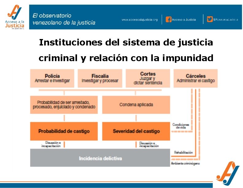 Instituciones del sistema de justicia criminal y relación con la impunidad 