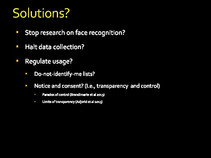 Solutions? § § § § Solutions? § § § §